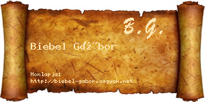 Biebel Gábor névjegykártya