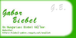 gabor biebel business card